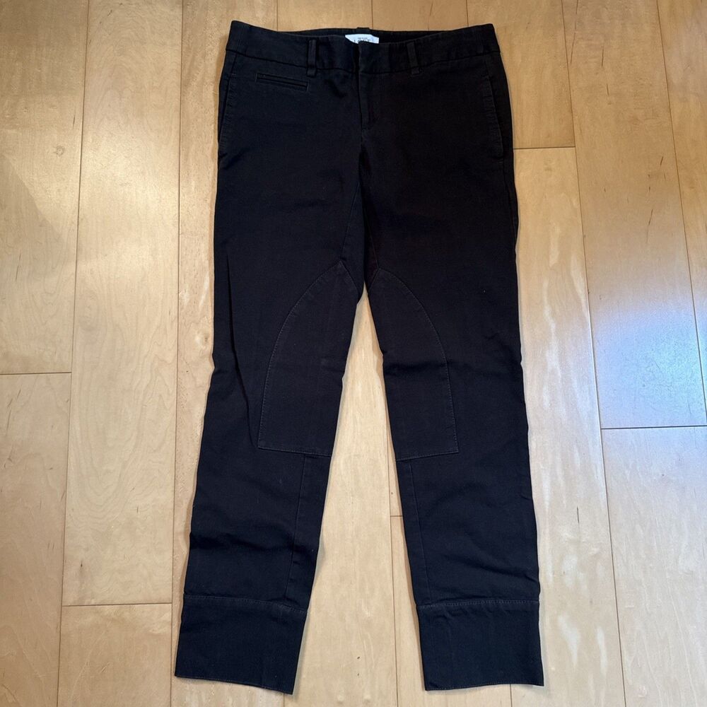 CHOCOLATE BROWN CAPRIS loft Size 2 Marisa Pants Tapered Thick Stretch Cotton